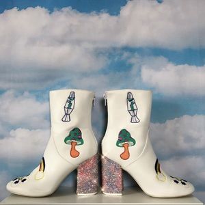 *sold* Crystal heeled boots